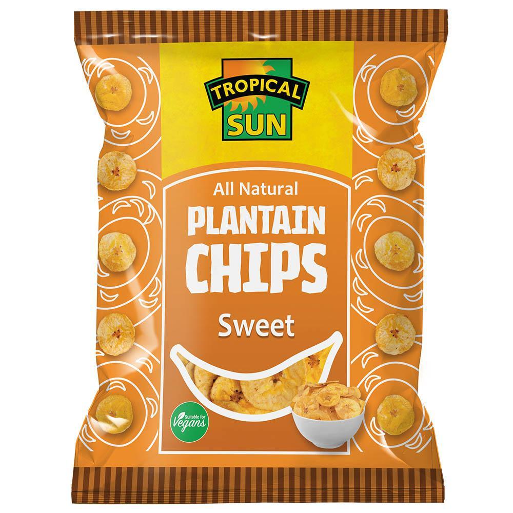 Tropical Sun Plantain Chips Sweet 40g Box of 12