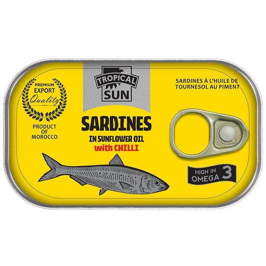 Tropical Sun Sardines With Chilli 125g Box of 12