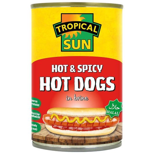 Tropical Sun Hot Dogs Hot & Spicy 400g Box of 12
