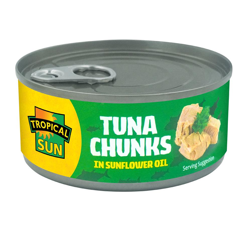Tropical Sun Tuna Chunks in Sunflower Oil 160g