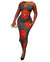 African Women Party Wear Flower Print Design Bodycon Off Shoulder Stylish Outfit