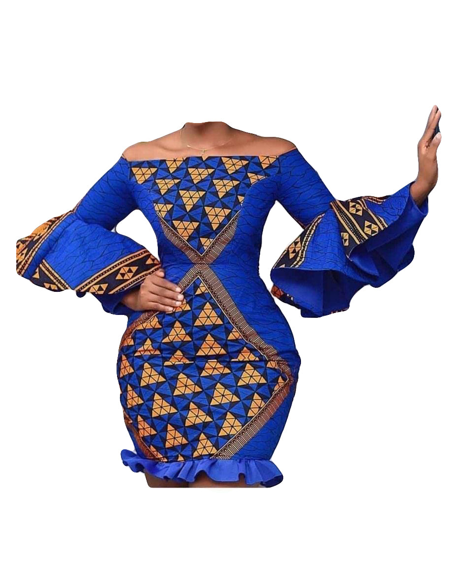 Vintage Textile - Peacock Blue Kente