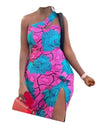 African Women Casual wear pink & sky Blue print multicolor trendy outfit