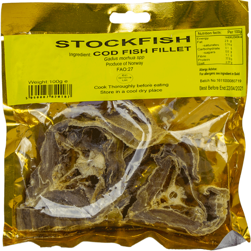 Stockfish Cod Fillet 100g
