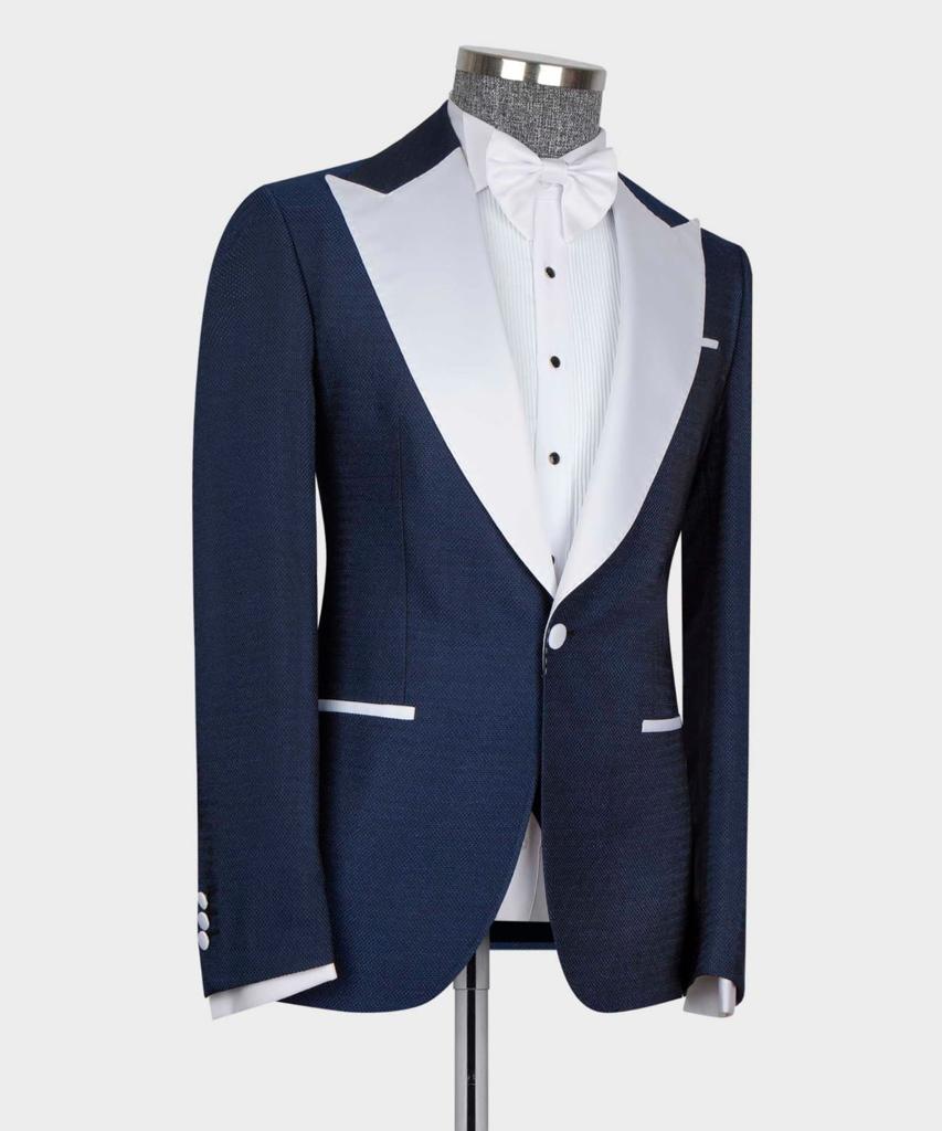 Men's Wear Clothing Outfit Dark Slate Grey Regular Fit One Button Fashion Suit Blazer