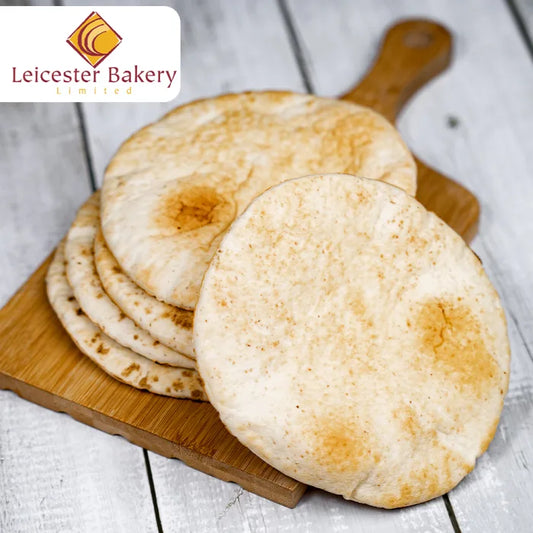 Leicester Bakery 6" Round Pitta Breads Frozen 20pc x 5