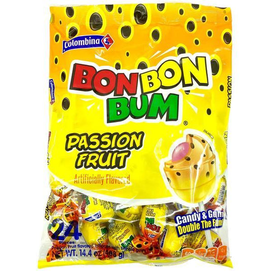 Bon Bon Bum Passionberry Lollypops 24 Count Box of 15