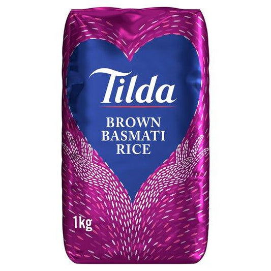 Tilda Brown Basmati Rice 1kg Box of 8