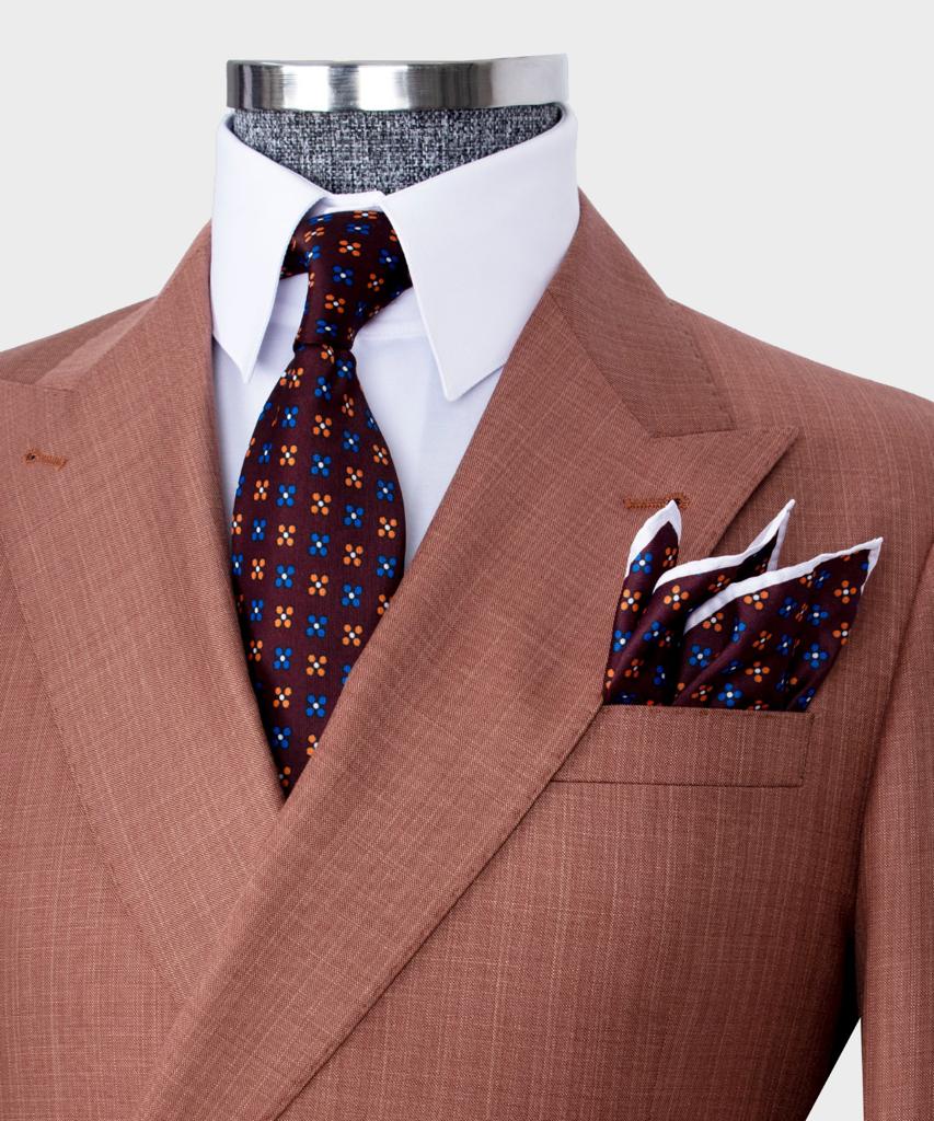 Men's Wear Clothing Outfit Copper Rose Regular Fit One Button Fashion Suit Blazer