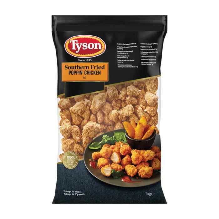 Tyson Halal Whole Muscle Southern Fried Poppin Chicken-1x1kg