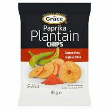 Grace Plantain Chips Paprika 85g Box of 9