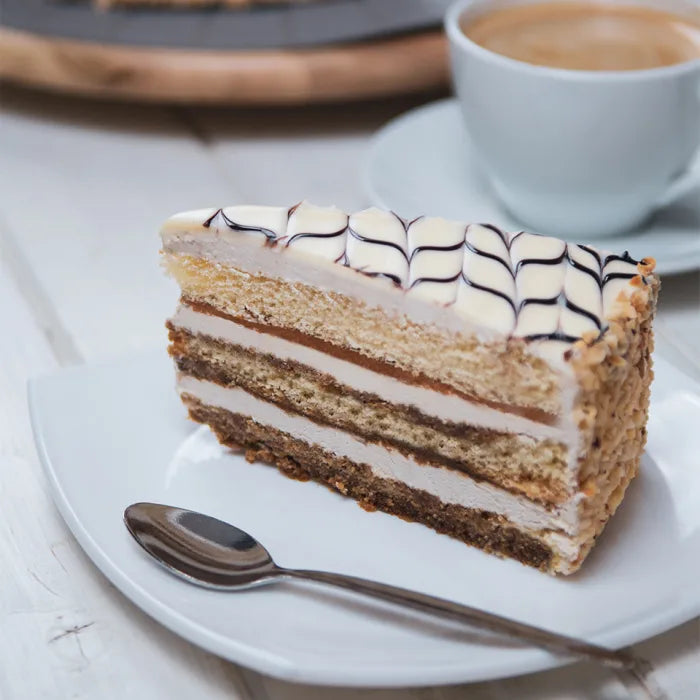 Letscake Caffe Latte Cake Decorated with Hazelnuts (12 Pre-Portions) 1.68Kg
