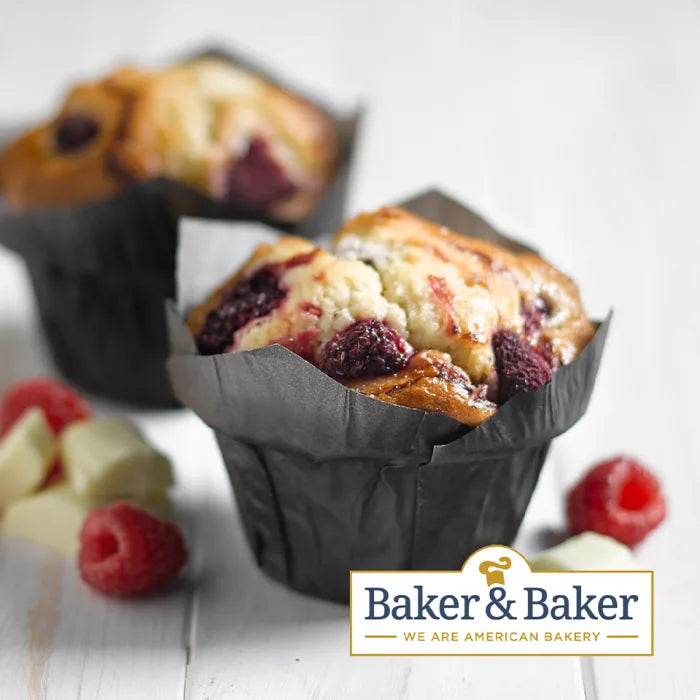 Baker & Baker Thaw & Serve Raspberry & White Chocolate Muffins- 125g x 24pcs