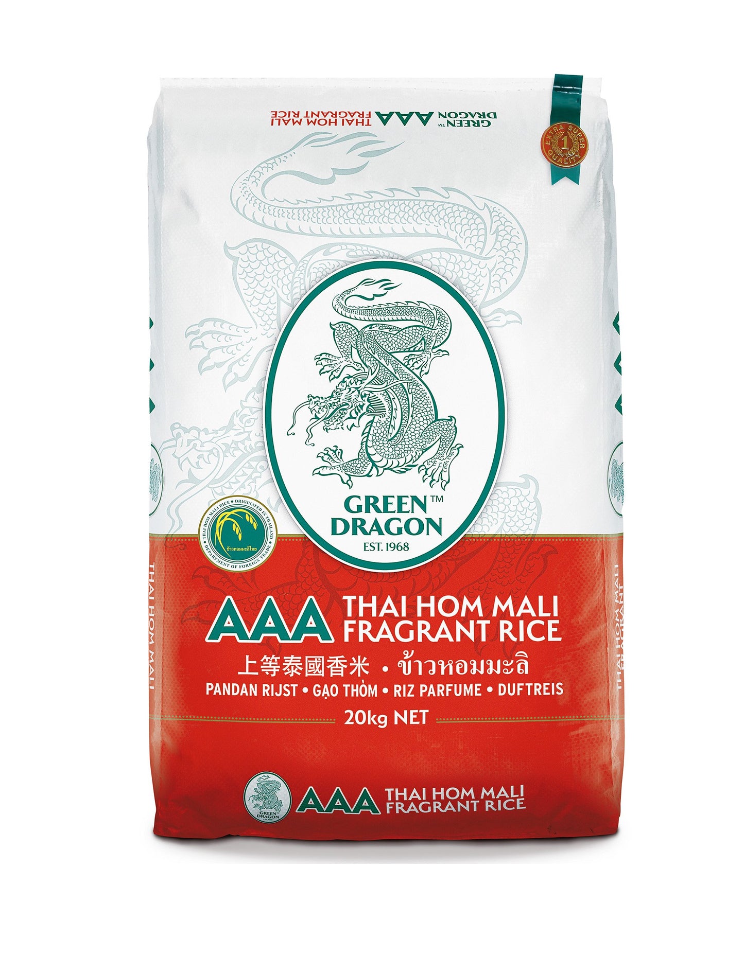 Dragon Fragrant Rice 20kg Box of 1