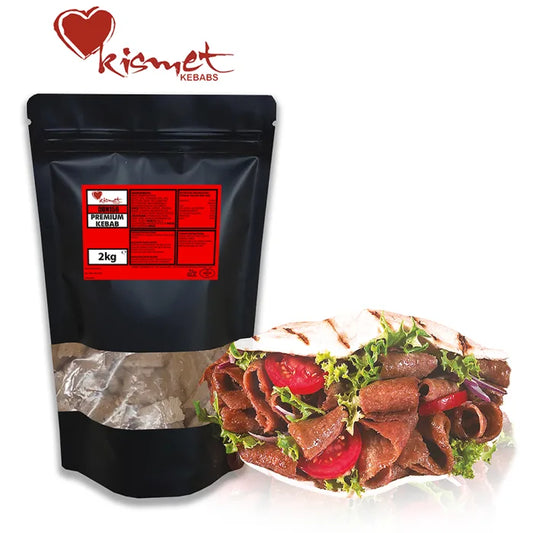Kismet Premium Halal Cooked & Cut Doner Kebab (Bag) 1 x 2kg