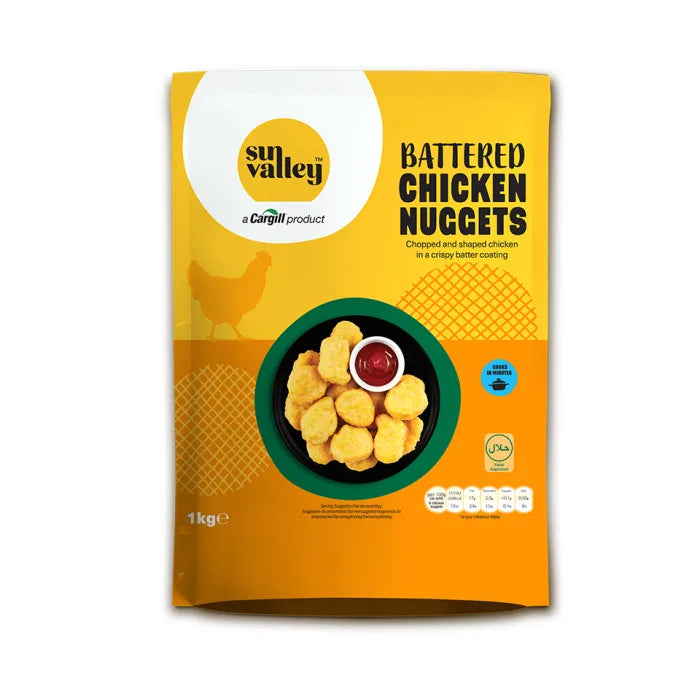 Sun Valley Halal Battered Chicken Nuggets-1x1kg