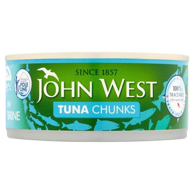John West Tuna Chunks in Brine 200g Box of 8