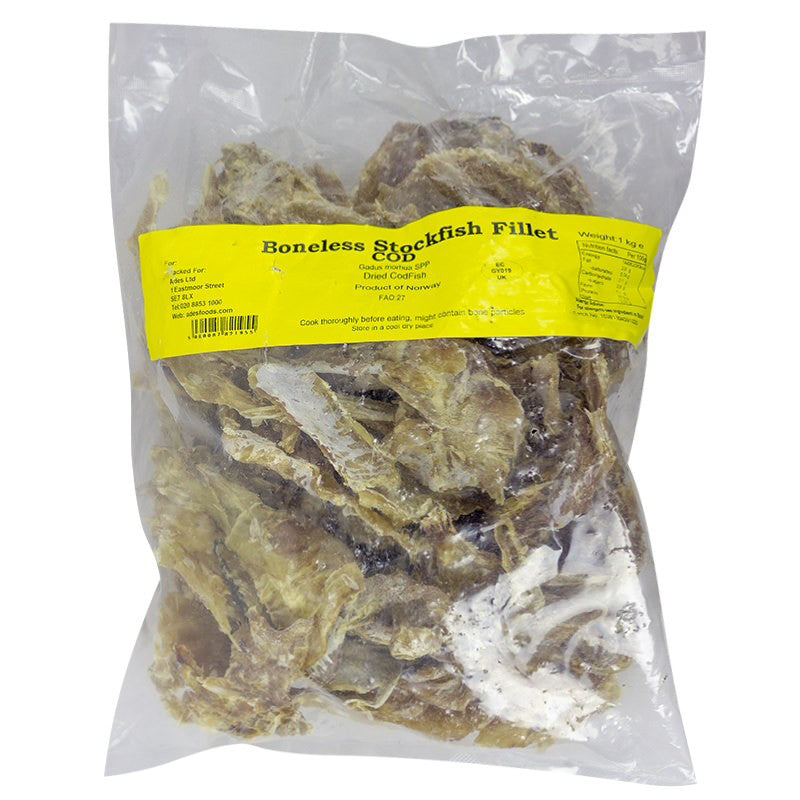 Stockfish of Cod in 10 kg retail pack. – Dryfish of Norway