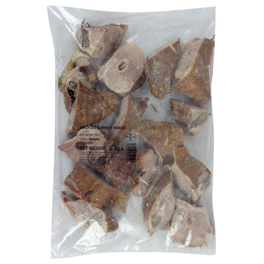 Frozen Smoked Turkey Wings 2kg (Packgel)