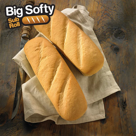 Big Softy Fully Baked Sliced Sub Rolls (White) 8"- 95g x 40pcs