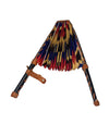 African Tribal art Handmade Multicolor African fabric folding fans