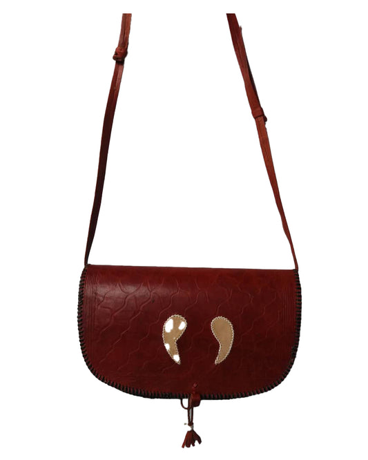 African Tribal art handicraft Lightweight Handbag Deep Coffee Shoulder Bag