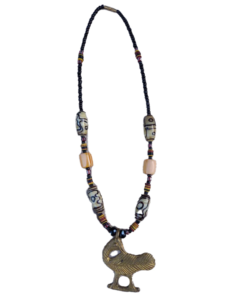 African Tribal art Wooden Handicraft beaded Bronze jewelry Necklace se - My  Africa Caribbean