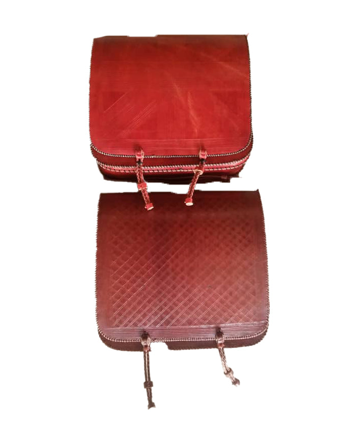 African Tribal art handicraft Lightweight Handbag Persian Red & Metallic Copper Shoulder Bag