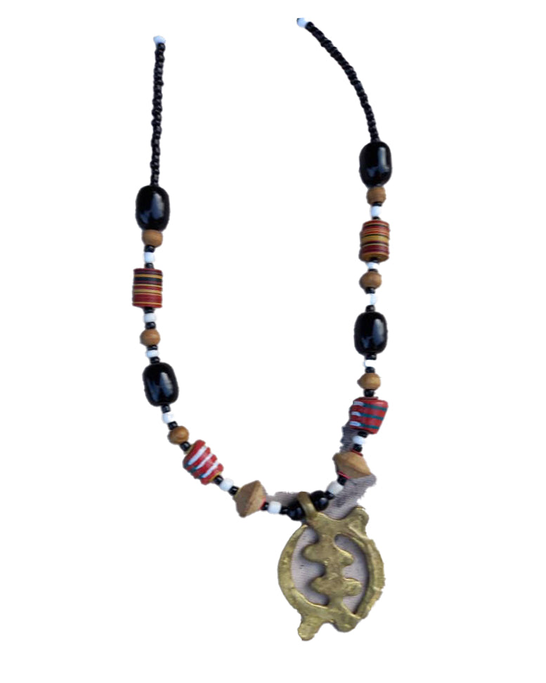 African Tribal art Wooden Handicraft beaded Bronze jewelry Necklace se - My  Africa Caribbean