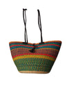 African Tribal art handicraft Lightweight Handbag Green Red & Blue Shoulder Bag