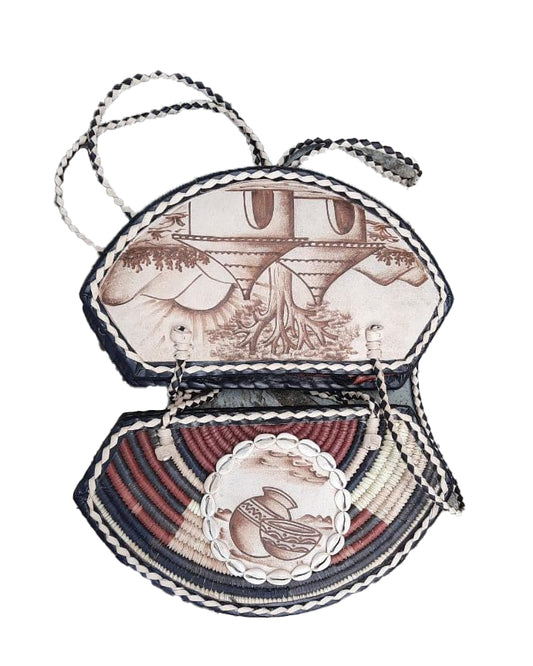 African Tribal art handicraft Handbag Cross body Lightweight Vanilla roots tree art work Shoulder Bag
