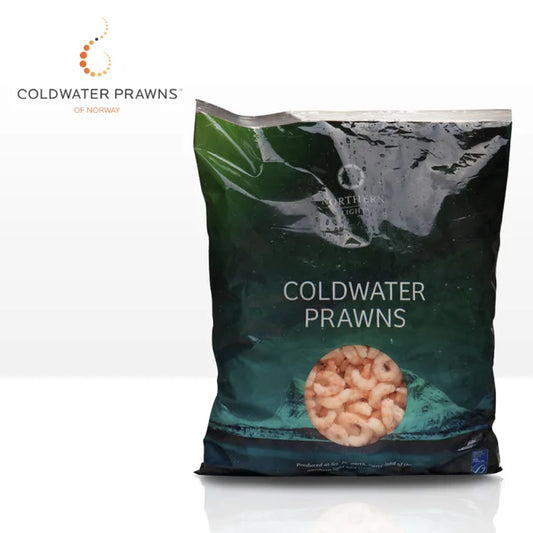 Norwegian IQF Cooked & Peeled Atlantic Coldwater Prawns 1 x 2kg