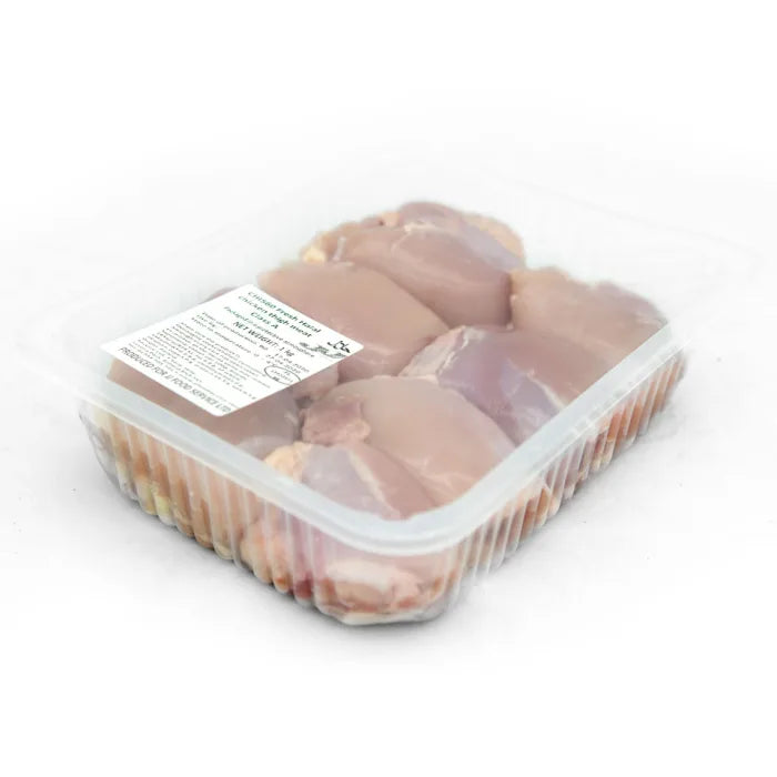 Fresh Halal Skinless Boneless Chicken Thigh Meat-4x1kg