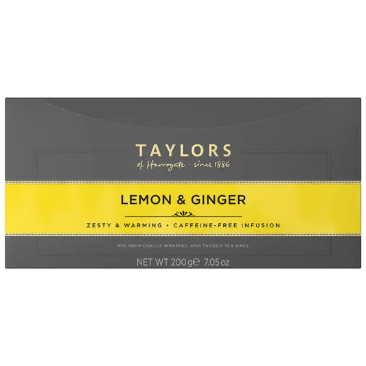 Taylors of Harrogate Lemon & Ginger Tagged Tea Bags 1pc x 100