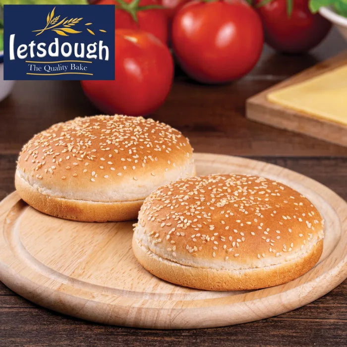 Letsdough 5" Seeded Burger Buns 1 x 48