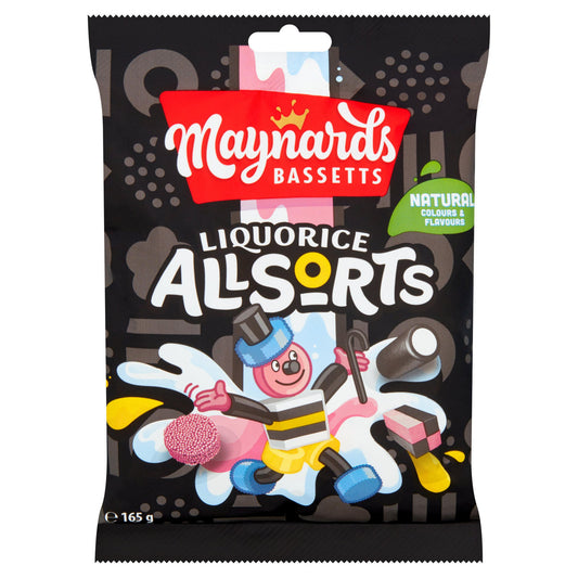 Maynards Bassetts Liquorice Allsorts Sweets Bag 165g