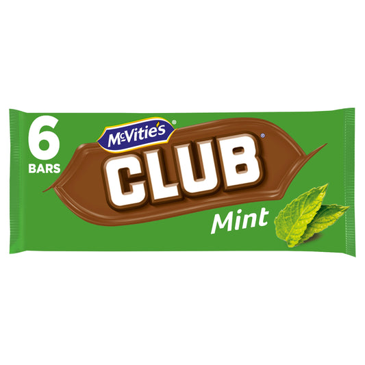McVitie's Club Mint 6 x 22g (132g)