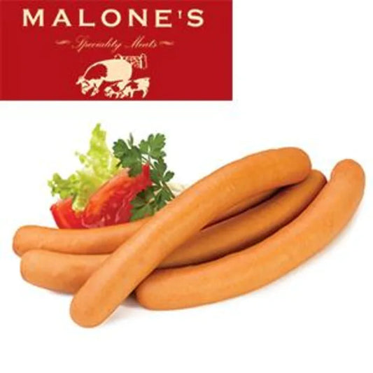 Malones Frankfurters 7.5" (Hot Dogs) 60 x 65g
