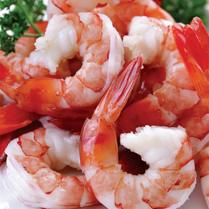 Aquafish IQF Cooked PDTO Vannamei Prawns (26/30, 700g net) 1kg