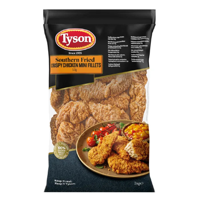 Tyson Halal Crispy Southern Fried Chicken Strips-1x1kg