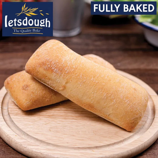 Letsdough Fully Baked Large Ciabatta (24cm)- 30 x 160g