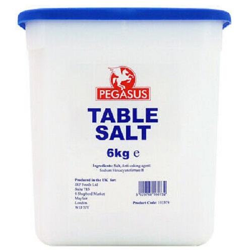 Pegasus Table Salt Tub 6kg box of 1