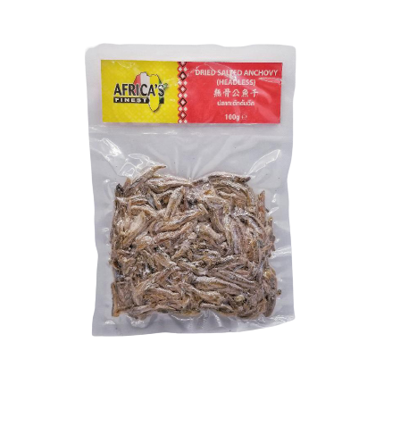 Africa's Finest Dried Salted Anchovy Headless 100g Box of 12