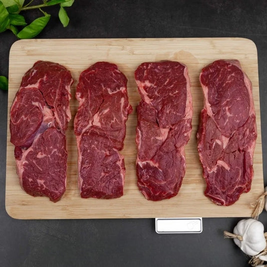 Fresh UK Halal Ribeye Steaks (8oz) (Nominal) 227g x 4