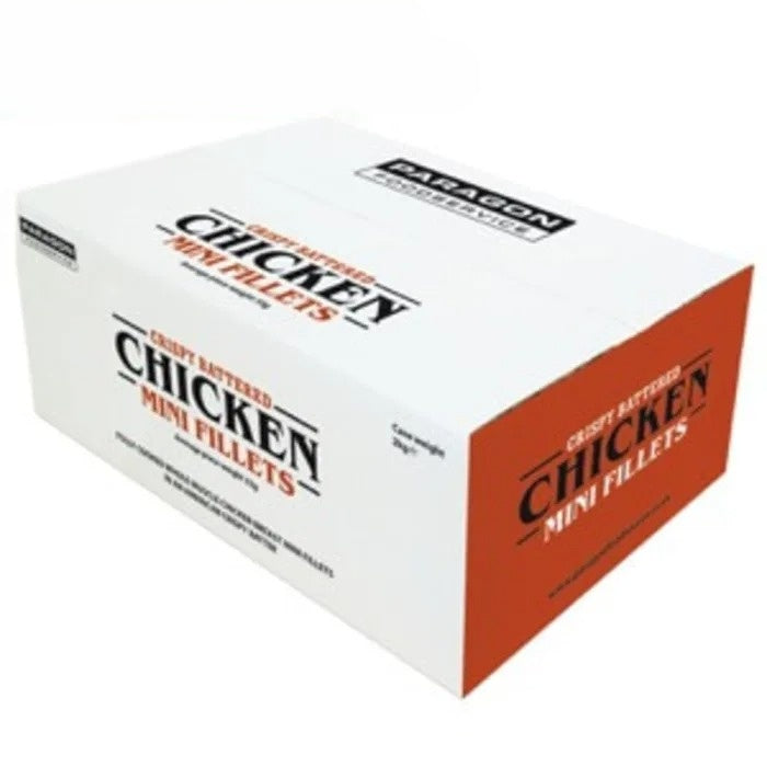 Paragon Halal Fully Cooked Whole Muscle Battered Chicken Mini Fillets-1x2kg