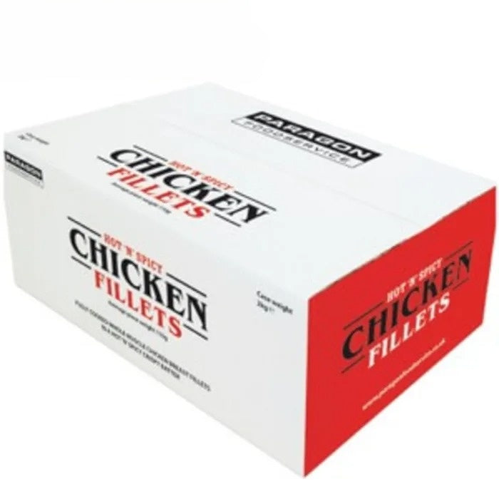 Paragon Halal Fully Cooked Whole Muscle Hot&Spicy Chicken Fillets -18x110g