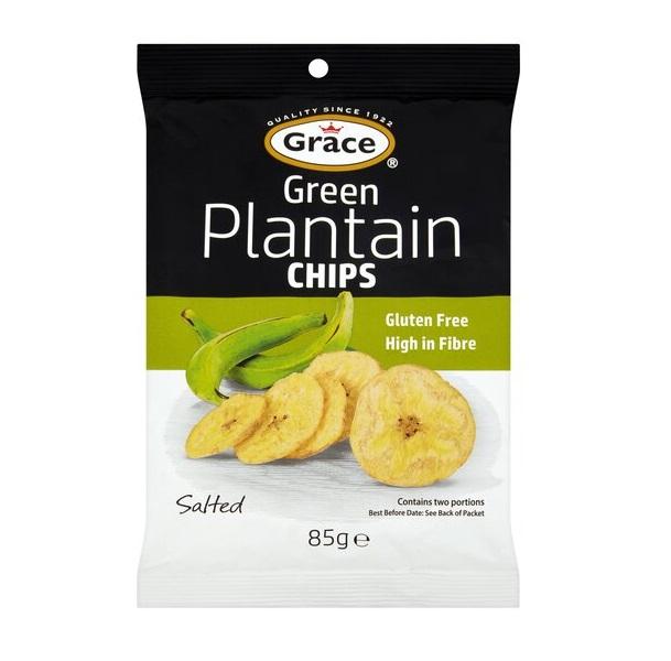 Grace Green Plantain Chips 85g Box of 9