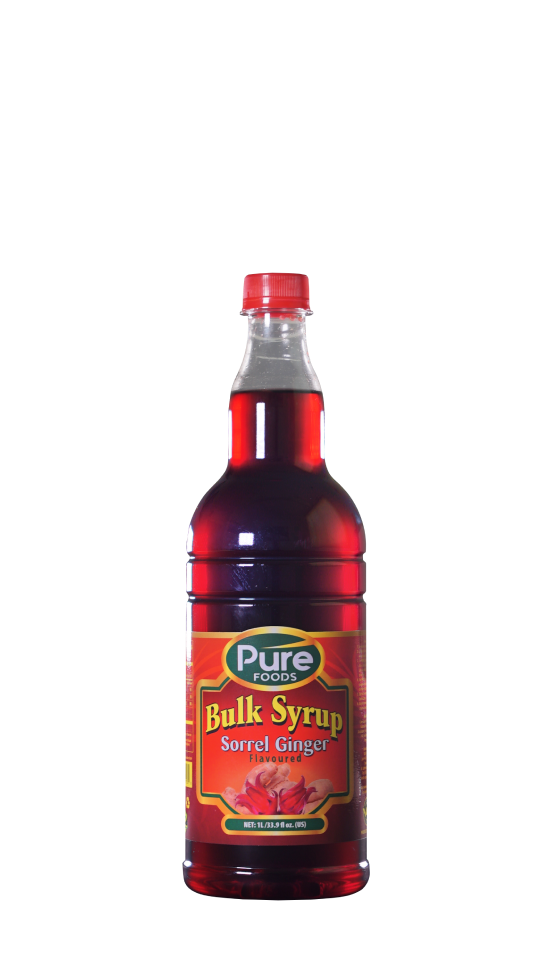 Pure Bulk Sorrel and Ginger Syrup 1L Box of 12