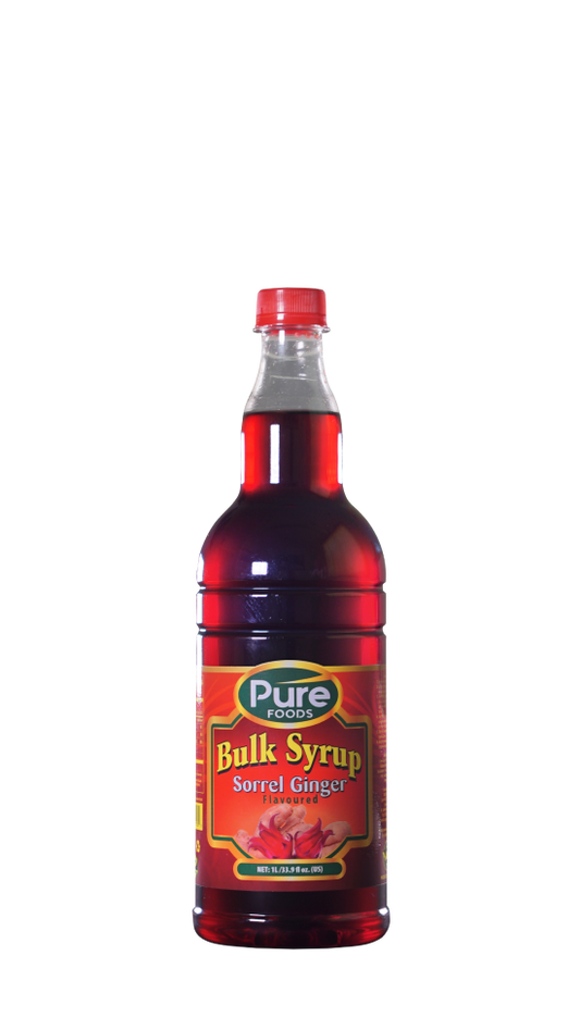 Pure Bulk Sorrel and Ginger Syrup 1L Box of 12