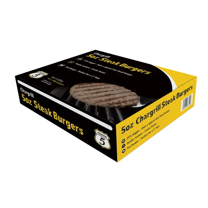 Tender 5 Halal Chargrill Steak Burger (5oz) 42 x140g